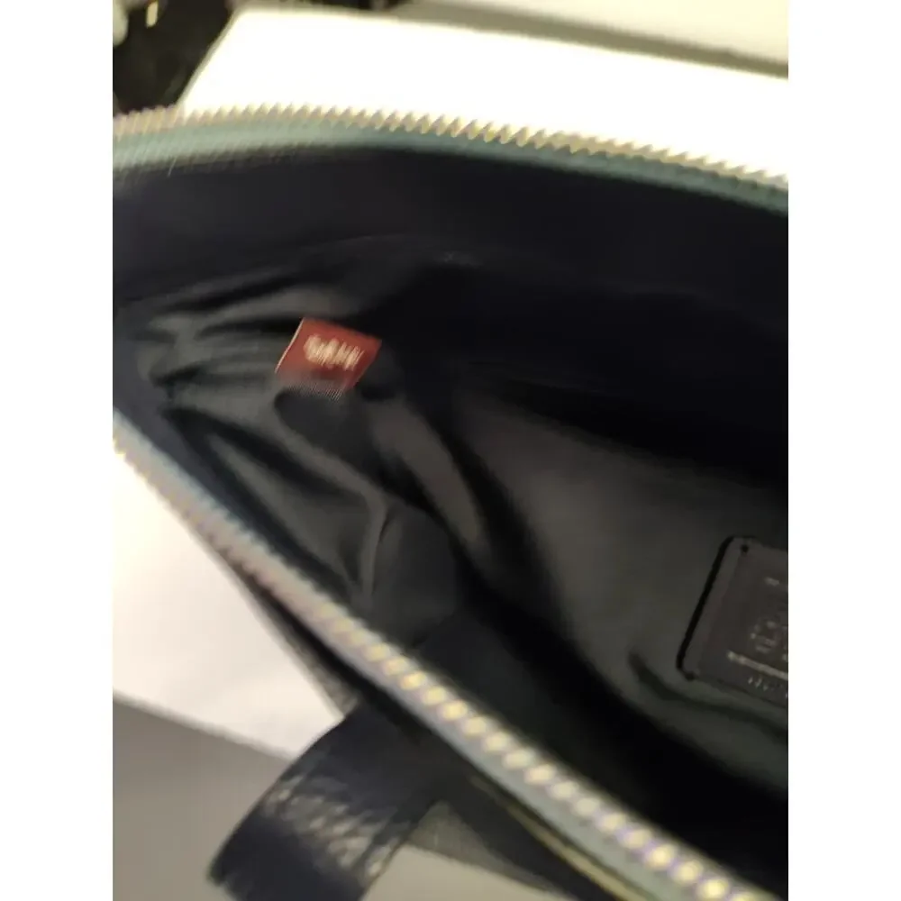 Coach 1573 May Pebble Leather Tote Navy Midnight Blue Shoulder Bag